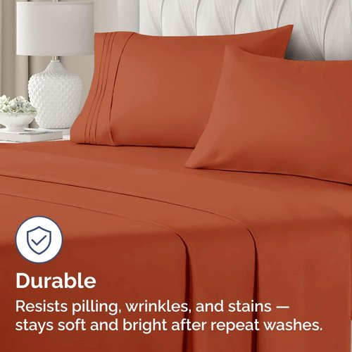 King Standard Pillow Cases - Soft Hotel Quality Pillowcase Covers | Comfy & Fade-Free - Terracotta - 2 Piece Set