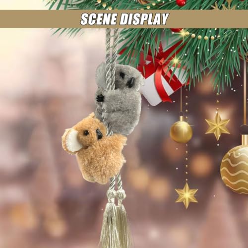 DUSCOKE Plush Swinging Koala Car Hanging Ornament & Rear View Mirror Charm