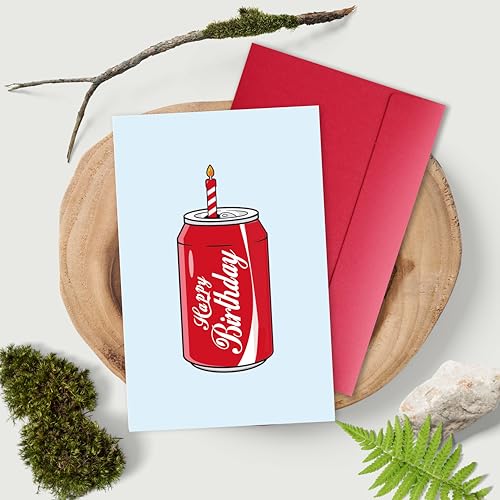 Funny Coke Birthday Card - Soda Bottle Greeting for Soda Lovers