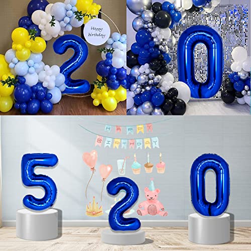 40 Inch Navy Blue Number 8 Balloon - Mylar Foil for Parties
