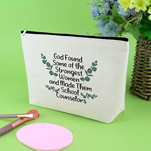 School Counselor Appreciation Makeup Bag Gift - Cotton Travel Pouch