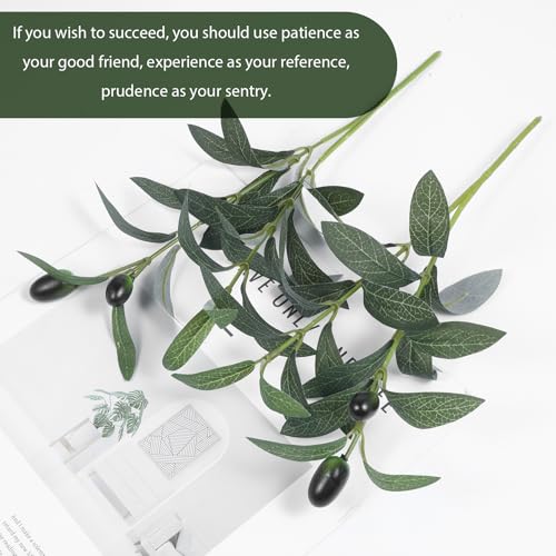 11-Inch Faux Olive Branches - 5Pcs Artificial Greenery for Home Decor