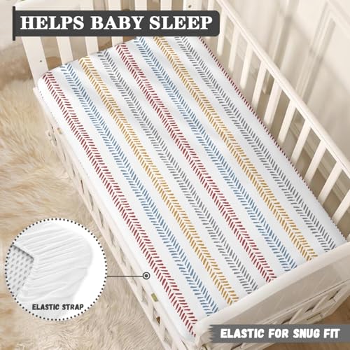 Colorful Arrow Fitted Crib Sheets - Soft Polyester for Baby