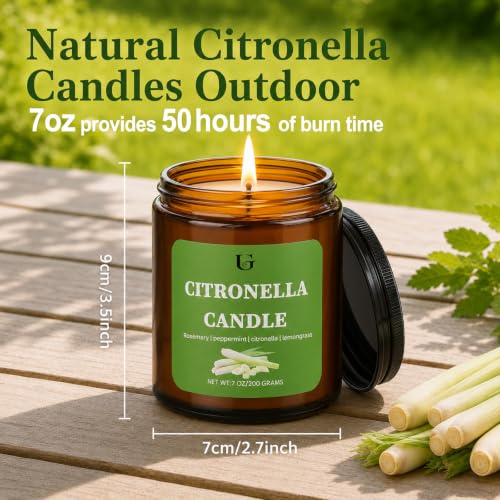 Citronella Candles Outdoor 7oz 1 Pack for Patio & Camping