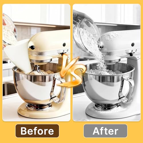 Pawbena Pouring Chute Funnel for KitchenAid Stand Mixers 4.5 & 5 QT