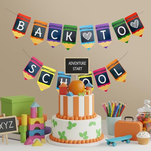 Back to School Banner - Welcome Sign for Classroom & Home Decor