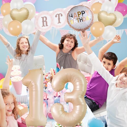 20th Birthday Decorations - 15 Pcs Foil & Latex Balloon Set