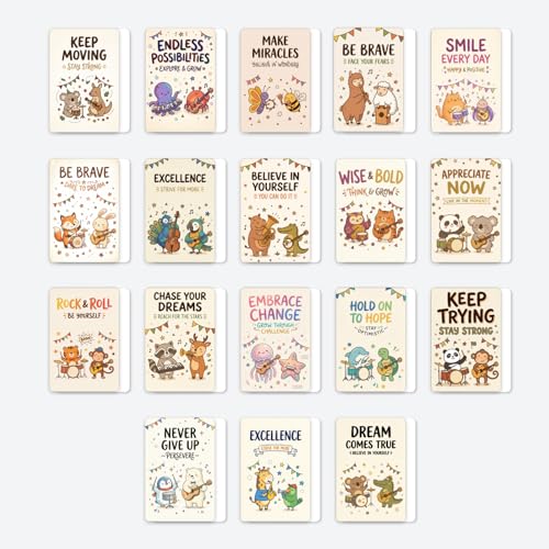18 Cute Animal Motivational Cards for Kids - Classroom Rewards