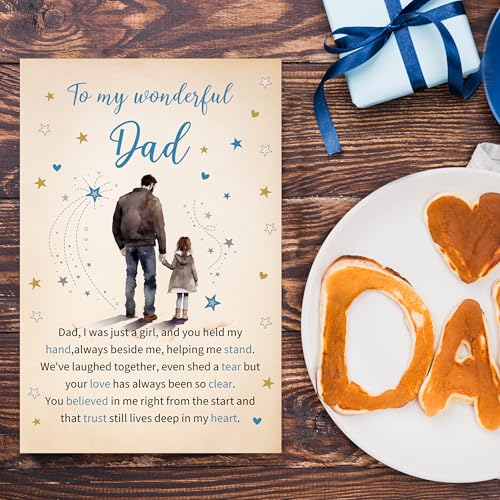 Heartfelt Father's Day Card from Daughter, 8 x 5.3 in with Envelope