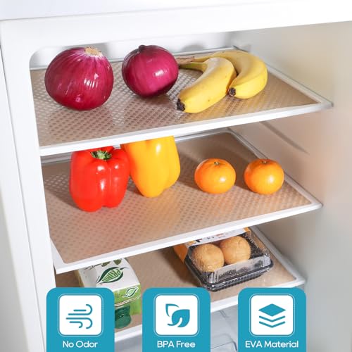 Non-Adhesive Shelf Liners for Kitchen Cabinets - Beige 11.8" x 59"