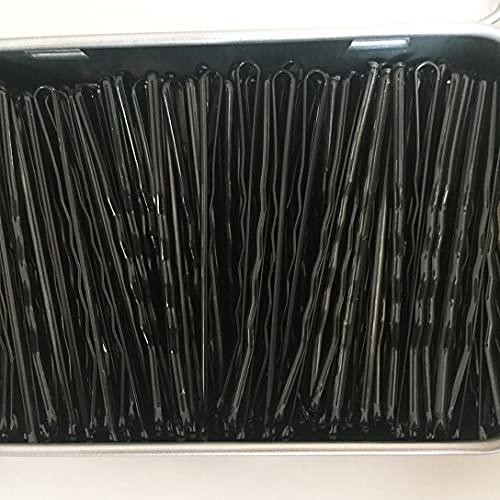 Reazana 200 Pcs Black Bobby Pins with Case - Secure Hold Hair Styling