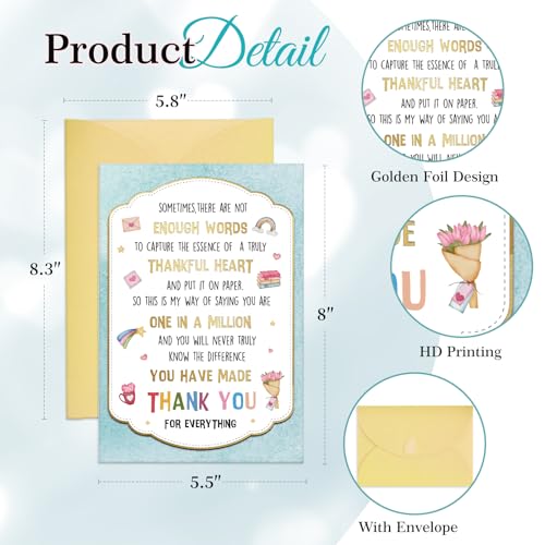FLYAB Thank You Card 5.5"x8" with Envelope - One in a Million