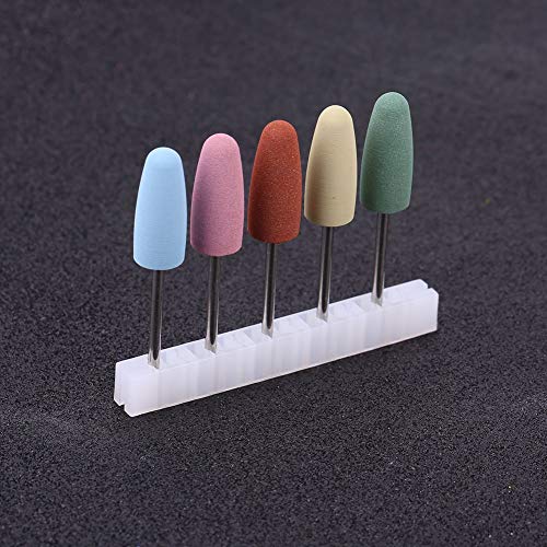 Brrnoo Stainless Steel Nail Drill Bit Set for Manicure and Gel Removal