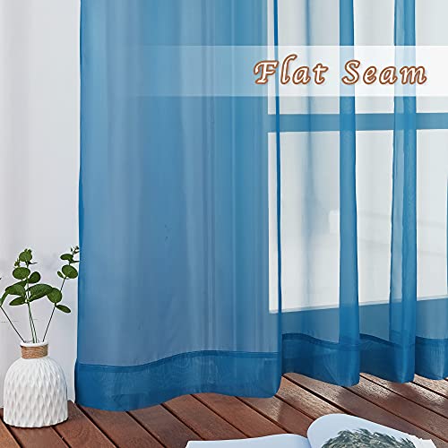 NICETOWN Sheer Curtains for Bedroom Windows 84 inch Length, Grommet