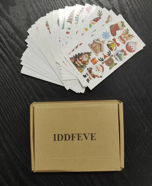 Christmas Temporary Tattoos, 30 Sheets Festive Holiday Stickers