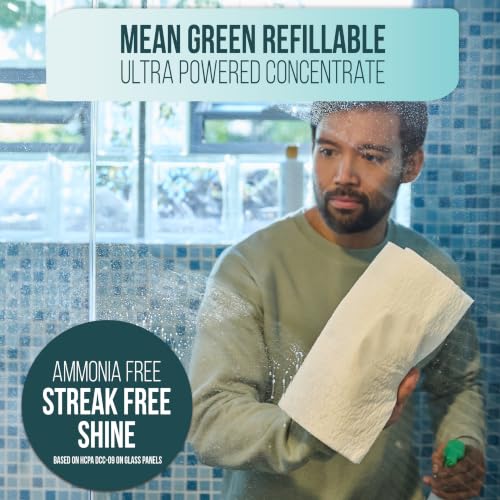 Mean Green Refillable Glass Cleaner Concentrate, 14.3 fl oz, Fresh Scent