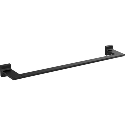 Delta Pivotal (1-Pack) 24'' Towel Rack for Bathroom Matte Black Bar Holder Wall Mounted Rod, Hardware | Accessories 79924-BL