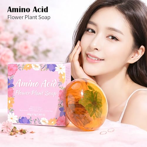 DLZZRS Amino Acid Transparent Bar Soap - Hydrating Face and Body Cleanser