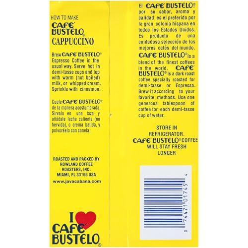 Café Bustelo Dark Roast Ground Coffee, 16-Ounce Brick