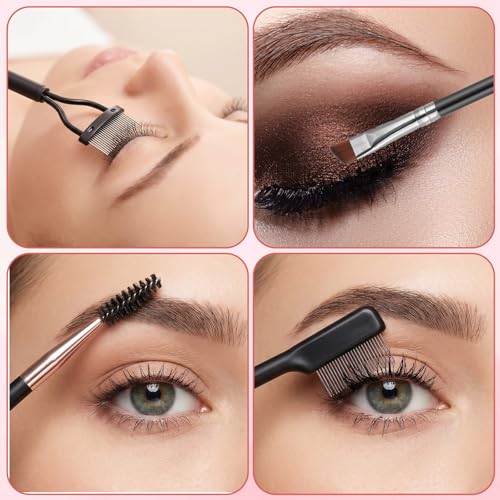 3-Piece Eyelash Separator and Eyebrow Brush Grooming Set