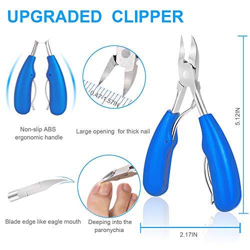 ovwo 4-Piece Professional Ingrown Toenail Clipper and Tool Set