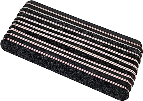 Professional Double-Sided Black Emery Board Nail Files 10-Pack