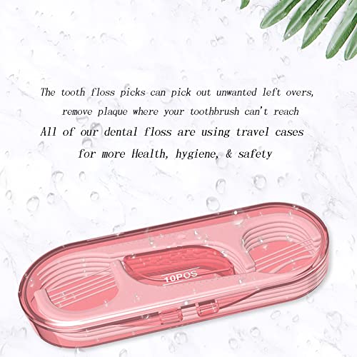 Dental Floss Picks with Storage Cases High Toughness 2-in-1 Toothpicks