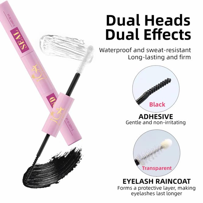 JCA Elite Beauty 2-in-1 Lash Bond and Seal for Cluster Eyelashes, 5ml