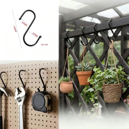10 Pack Heavy-Duty S Hooks for Kitchen & Home Organization