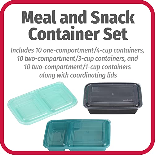 GoodCook Meal Prep 60-Piece Container Set, Made Without BPA