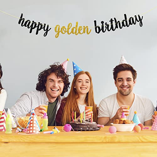 Golden Birthday Banner for 5th, 21st, 30th & 50th Celebrations
