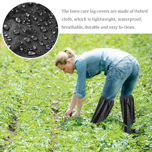 2 Pcs Lawn Care Leg Gaiters,Adjustable Leg Waterproof Hiking Gaiters for Snow,Garden Trimming Weed Eater Leg Chaps