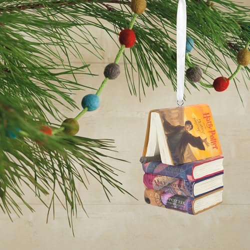 Hallmark Harry Potter Christmas Ornament - Stacked Books with Wand