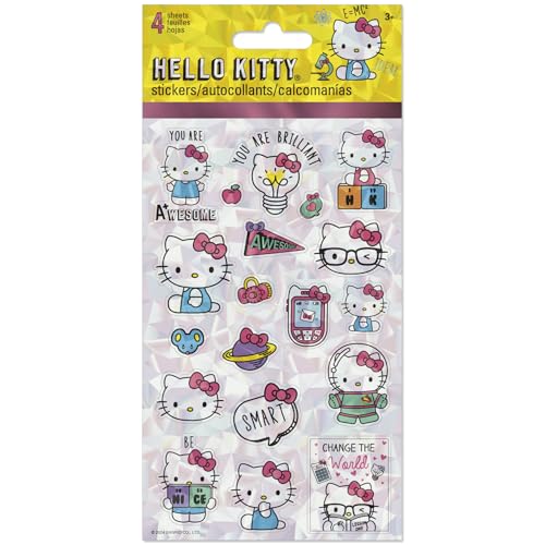 Sanrio Hello Kitty BTS Sticker Set - 4 Sheets of Decorative Decals for Kids & Collectors