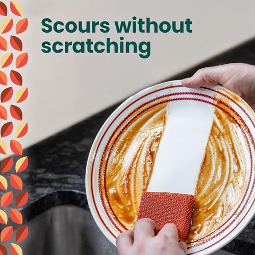Scotch-Brite Harvest Dobie Scrubbing Pads - Non-Scratch Kitchen Sponge 2-Pack