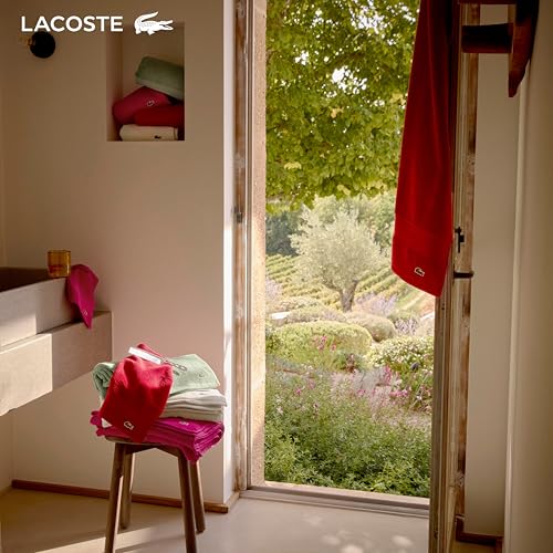 Lacoste Heritage Hand Towel, 100% Supima Cotton, 16" x 30", Aloe