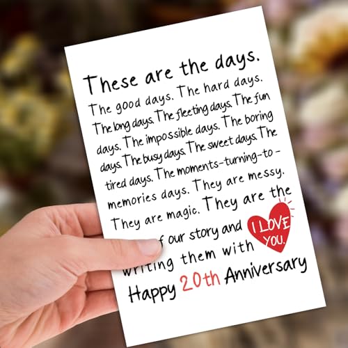 20th Anniversary Card for Couple - Happy Anniversary-110 Edition