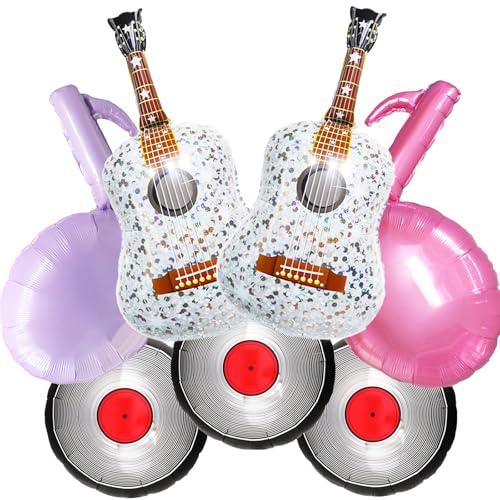 K-Pop Music Party Balloon Set - Guitar & Record Decorations