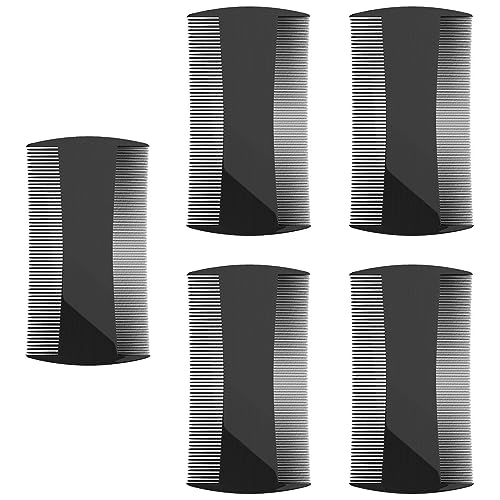 Kootinn 5-Pack Double-Sided Pocket Combs for Hair and Beard Grooming