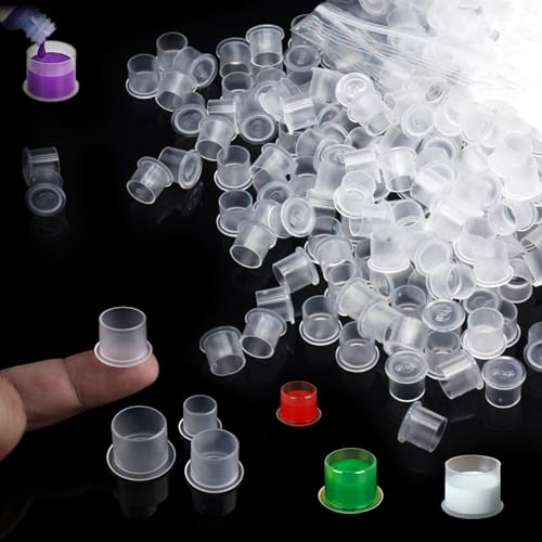 Romlon Tattoo Ink Caps with Base - 300PCS Assorted Sizes