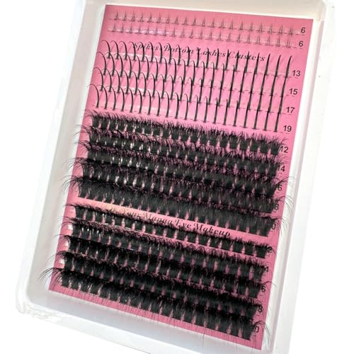 CuvDhe Spiky Lash Clusters & Bottom Individual Eyelash Extensions DD Curl