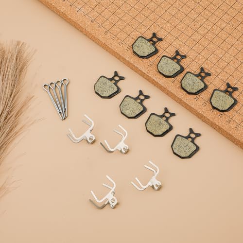 4 Pairs Bike Brake Pads, Excellent Performance Mountain Bike Disk Brake Pads Replacement Compatible with Giant DA6 DA7 DA8, for Formula The One ORO K18 K24