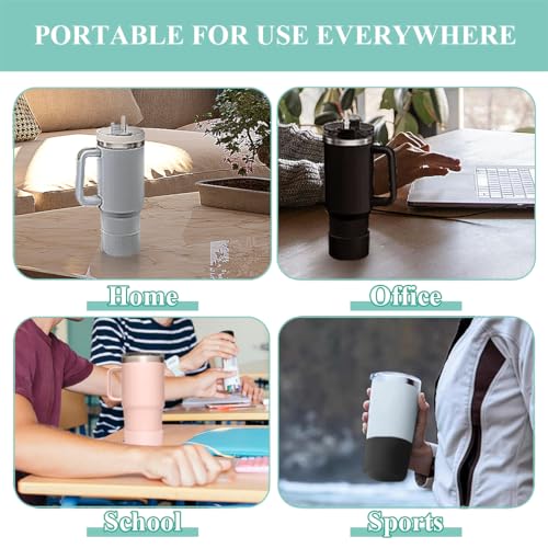 2 PCS Silicone Protective Boot for Yeti Rambler 20oz/25oz/30oz/35oz Tumbler, Anti-Slip Protective Silicone Water Bottle Bottom Boot Sleeve Cover for Yeti Tumbler [Transparent+Transparent]