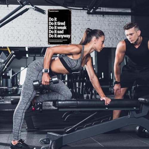 Do It Anyway Vintage Metal Sign | Motivational Wall Art for Gym & Office, 12x8 Inch