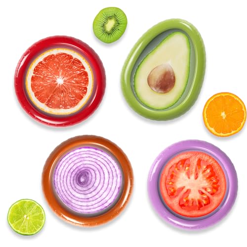 BAOKUA Reusable Food Storage Containers Set of 4 for Fruits & Vegetables