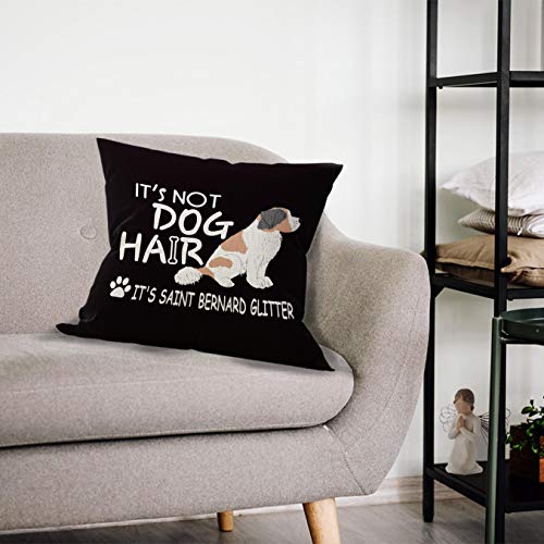 Bernard Black Saint Bernard Pillow Cover 18x18 | Dog Decor Gift