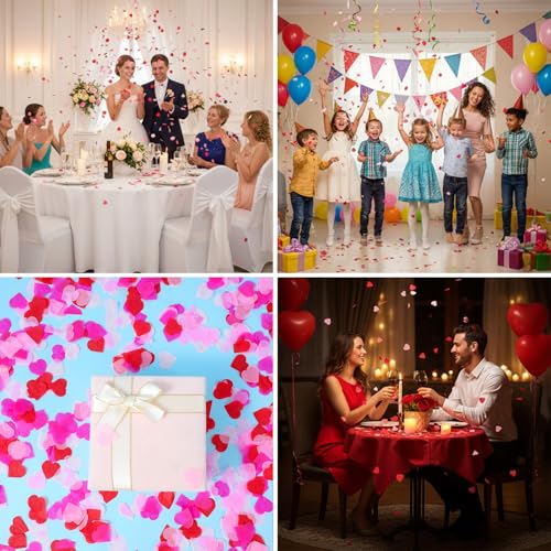 Heart Confetti Paper Decorations for Wedding & Engagement Parties