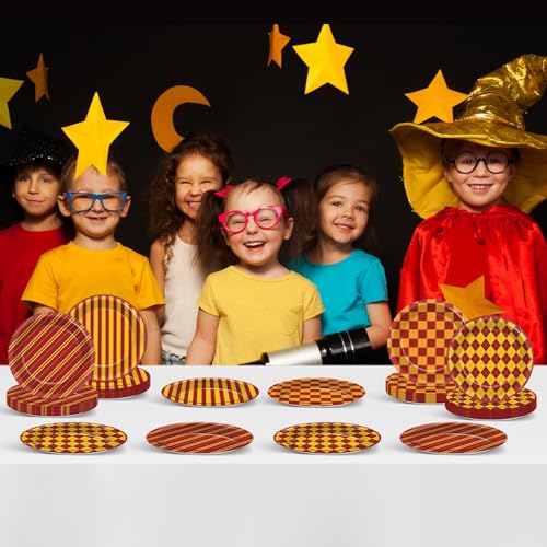 48 Pack Magic Theme Disposable Paper Plates for Christmas & Kids Birthday