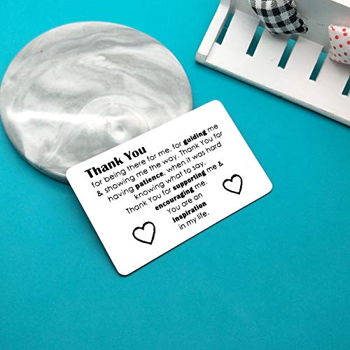 Engraved Wallet Card - Thank You Gift for Teachers & Mentors