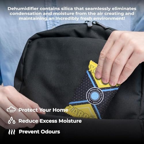 Zarpax Rechargeable Dehumidifier Bags - 2 Pack, 4.4 oz Moisture Absorbers